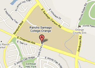 Map for Santiago Canyon College Campus